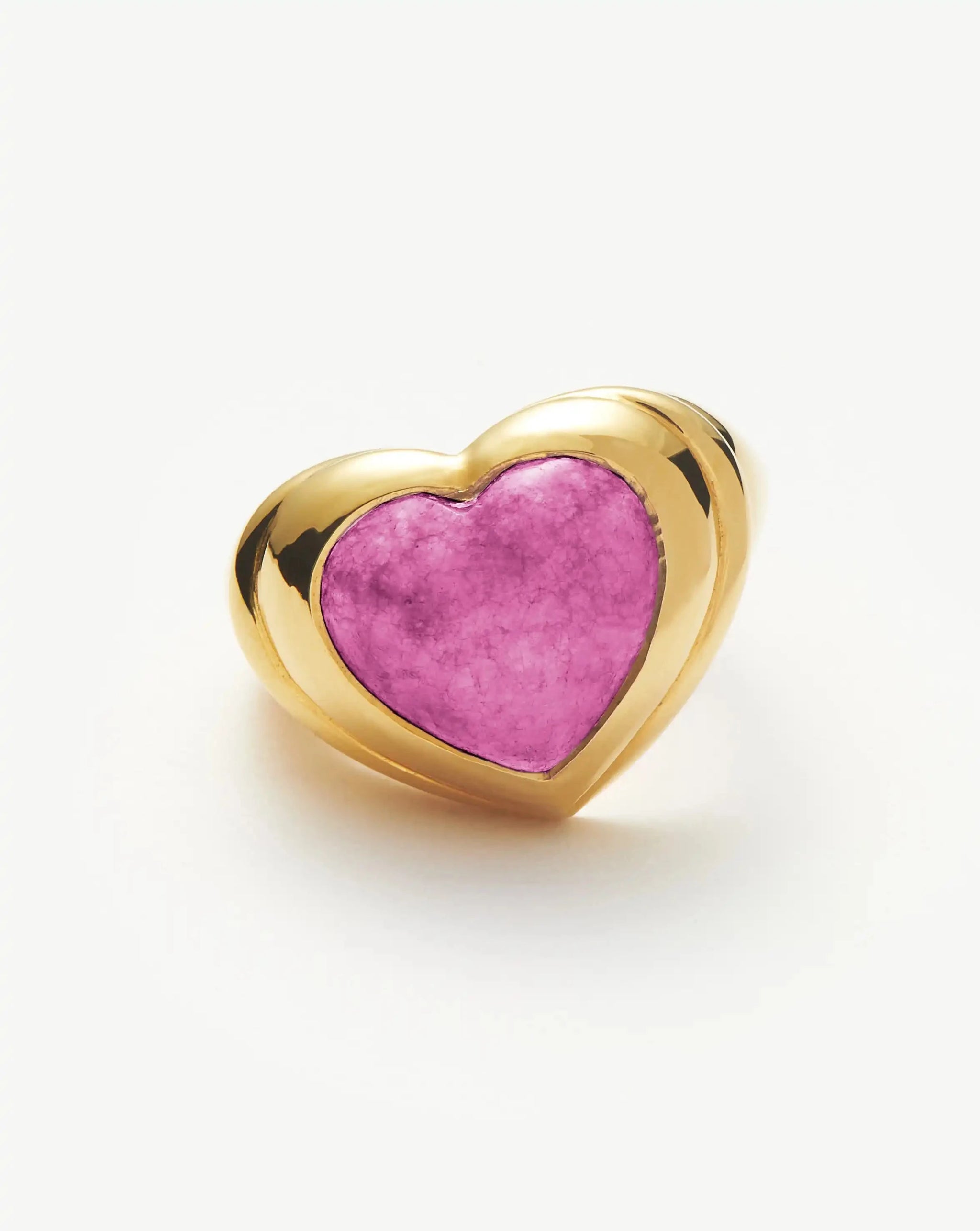 Jelly Heart Gemstone Ring | 18k Gold Plated/Purple Quartz Rings Missoma 