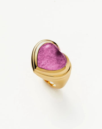 Jelly Heart Gemstone Ring | 18k Gold Plated/Purple Quartz Rings Missoma 