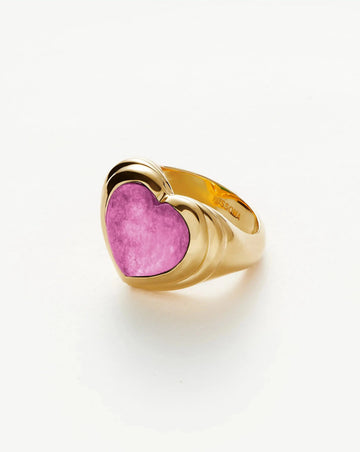 Jelly Heart Gemstone Ring | 18k Gold Plated/Purple Quartz Rings Missoma 