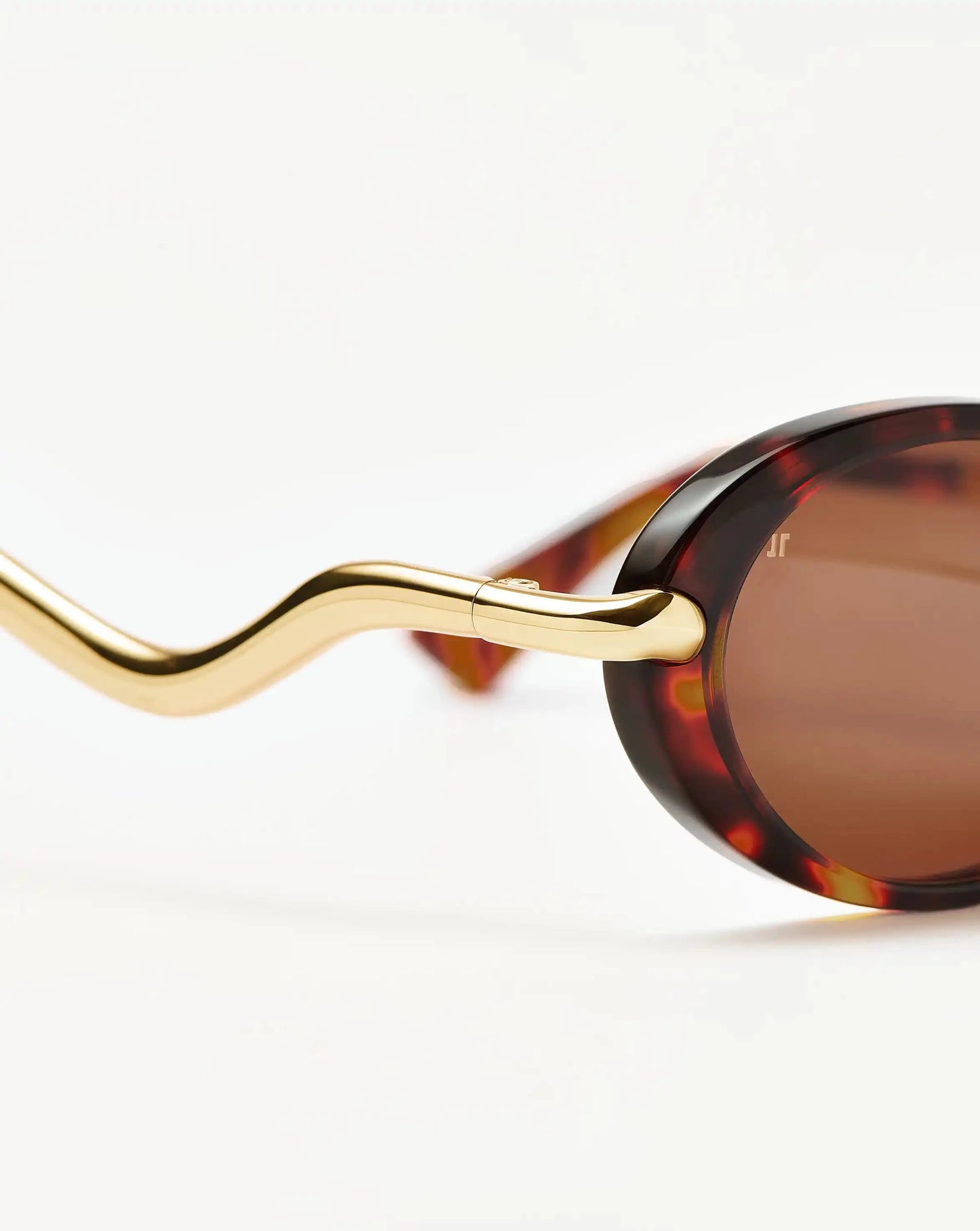 Jimmy Fairly Elvissa Oval Sunglasses | 18k Gold Plated/Brown Sunglasses Missoma 