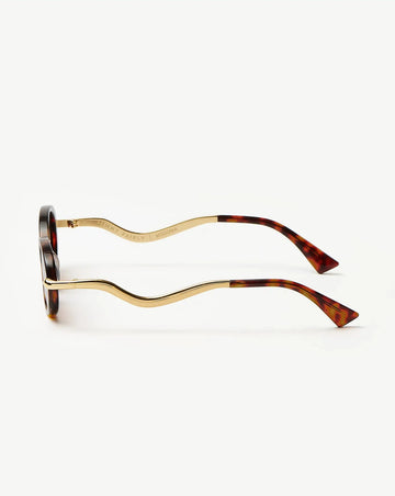 Jimmy Fairly Elvissa Oval Sunglasses | 18k Gold Plated/Brown Sunglasses Missoma 