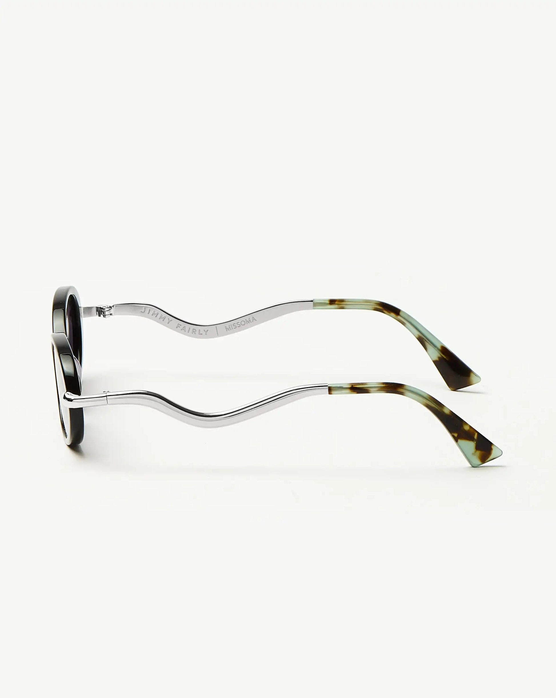 Jimmy Fairly Elvissa Oval Sunglasses | /Black Sunglasses Missoma 