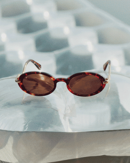 Jimmy Fairly Elvissa Oval Sunglasses | Brown Tortoise/Gold Plated Accessories Missoma 
