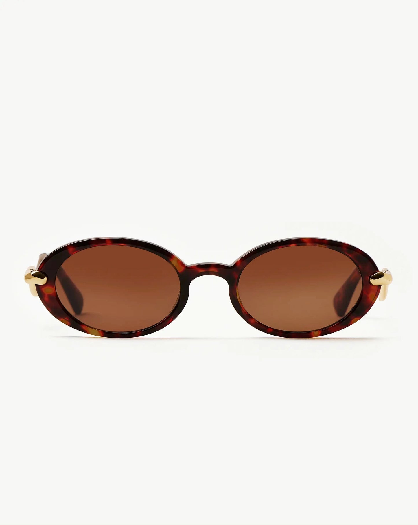 Jimmy Fairly Elvissa Oval Sunglasses | Brown Tortoise/Gold Plated Accessories Missoma 