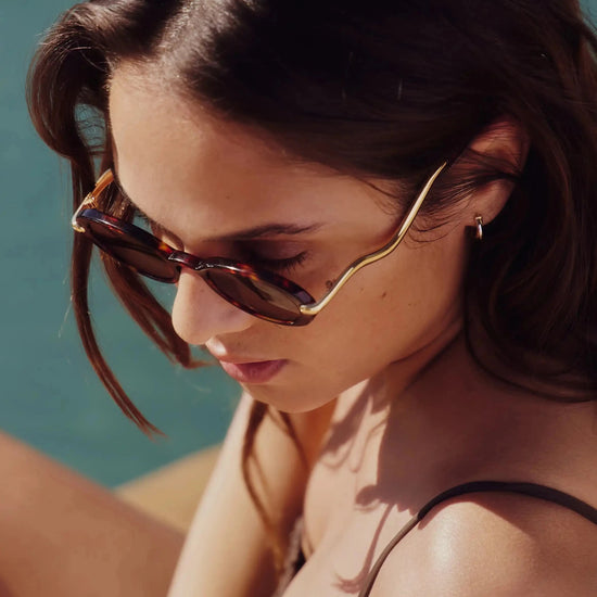 Jimmy Fairly Elvissa Oval Sunglasses | Brown Tortoise/Gold Plated Sunglasses Missoma 