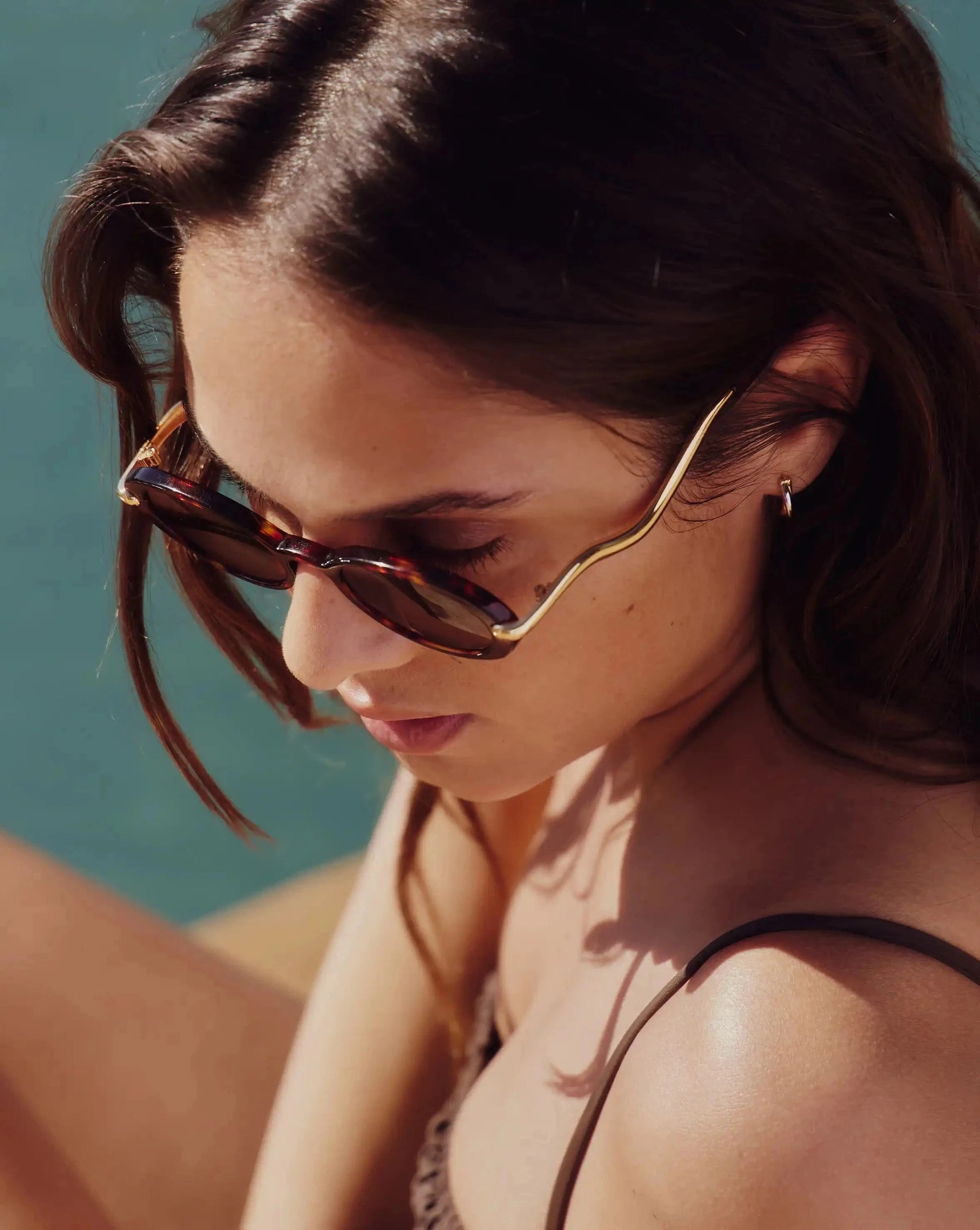 Jimmy Fairly Elvissa Oval Sunglasses | Brown Tortoise/Gold Plated Sunglasses Missoma 