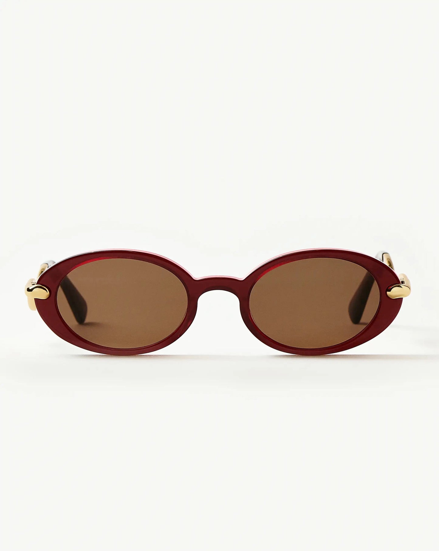 Jimmy Fairly Elvissa Oval Sunglasses | Gold Plated/Cherry Accessories Missoma 
