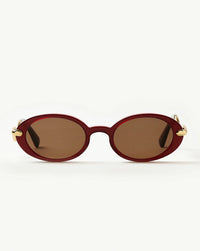 Jimmy Fairly Elvissa Oval Sunglasses | Gold Plated/Cherry Accessories Missoma 
