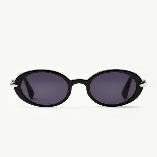 Jimmy Fairly Elvissa Oval Sunglasses | Silver Plated/Black Accessories Missoma 