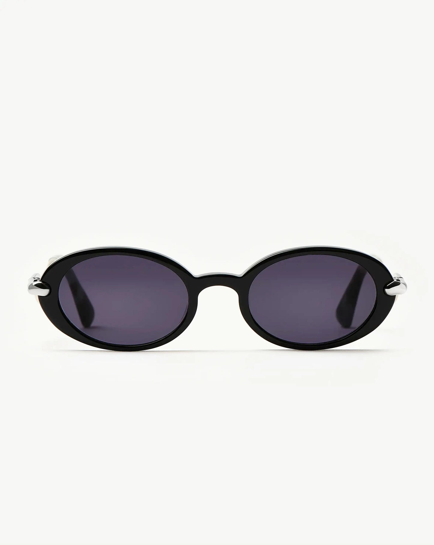 Jimmy Fairly Elvissa Oval Sunglasses | Silver Plated/Black Accessories Missoma 