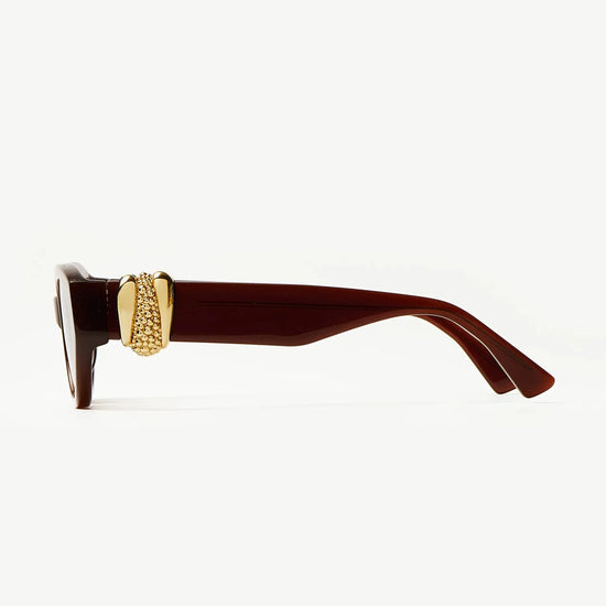 Jimmy Fairly Melissa Cat-Eye Sunglasses | 18k Gold Plated/Brown Sunglasses Missoma 