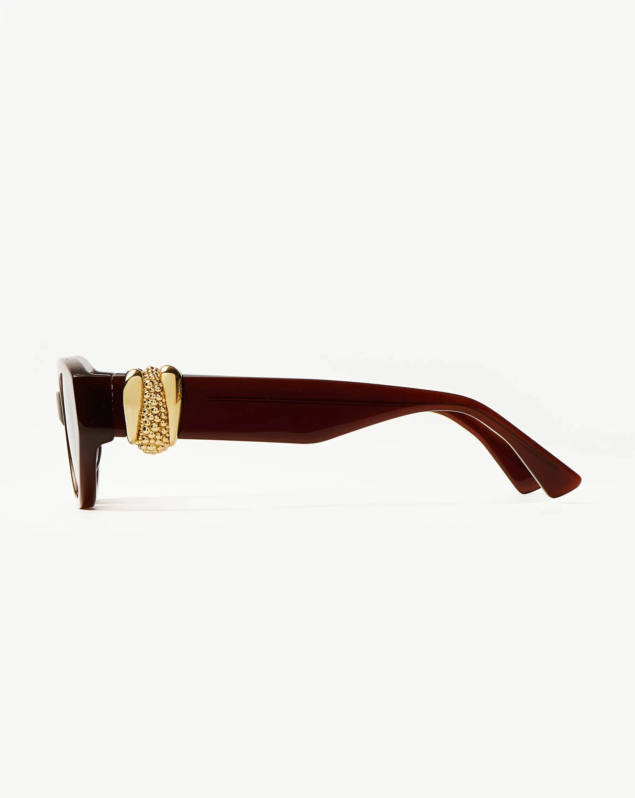 Jimmy Fairly Melissa Cat-Eye Sunglasses | 18k Gold Plated/Brown Sunglasses Missoma 
