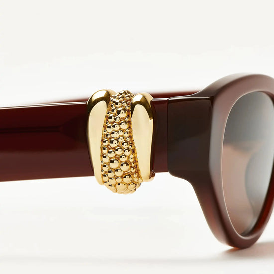 Jimmy Fairly Melissa Cat-Eye Sunglasses | 18k Gold Plated/Brown Sunglasses Missoma 