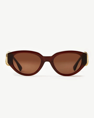 Jimmy Fairly Melissa Cat-Eye Sunglasses | 18k Gold Plated/Brown Sunglasses Missoma 