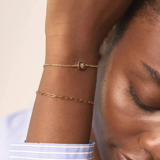 July Birthstone Slider Bracelet | 18k Gold Plated/Ruby Bracelets Missoma 