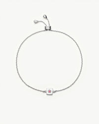 July Birthstone Slider Bracelet | Silver Plated/Ruby Bracelets Missoma 