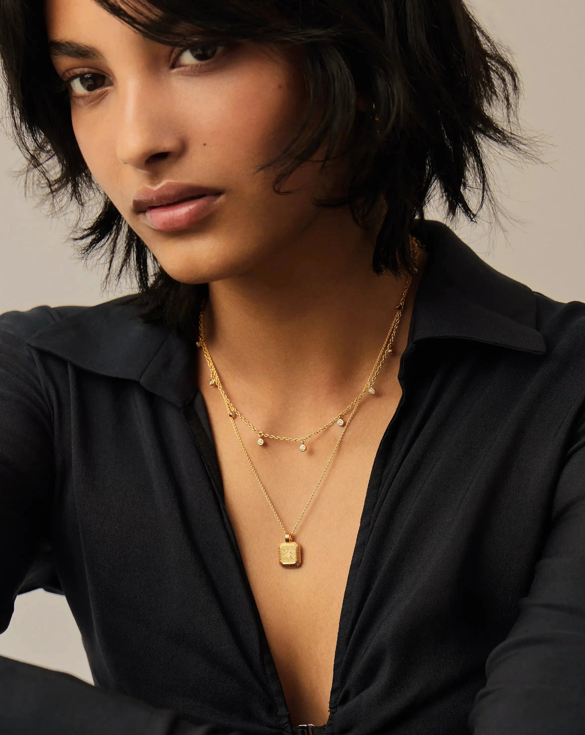 June Birthstone Pendant Necklace | 18k Gold Vermeil/Rainbow Moonstone Necklaces Missoma 