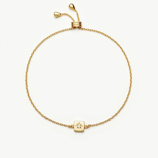 June Birthstone Slider Bracelet | 18k Gold Plated/Rainbow Moonstone Bracelets Missoma 