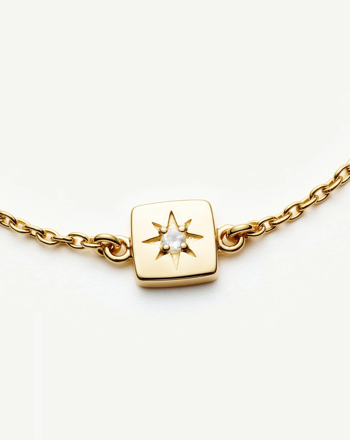 June Birthstone Slider Bracelet | 18k Gold Plated/Rainbow Moonstone Bracelets Missoma 