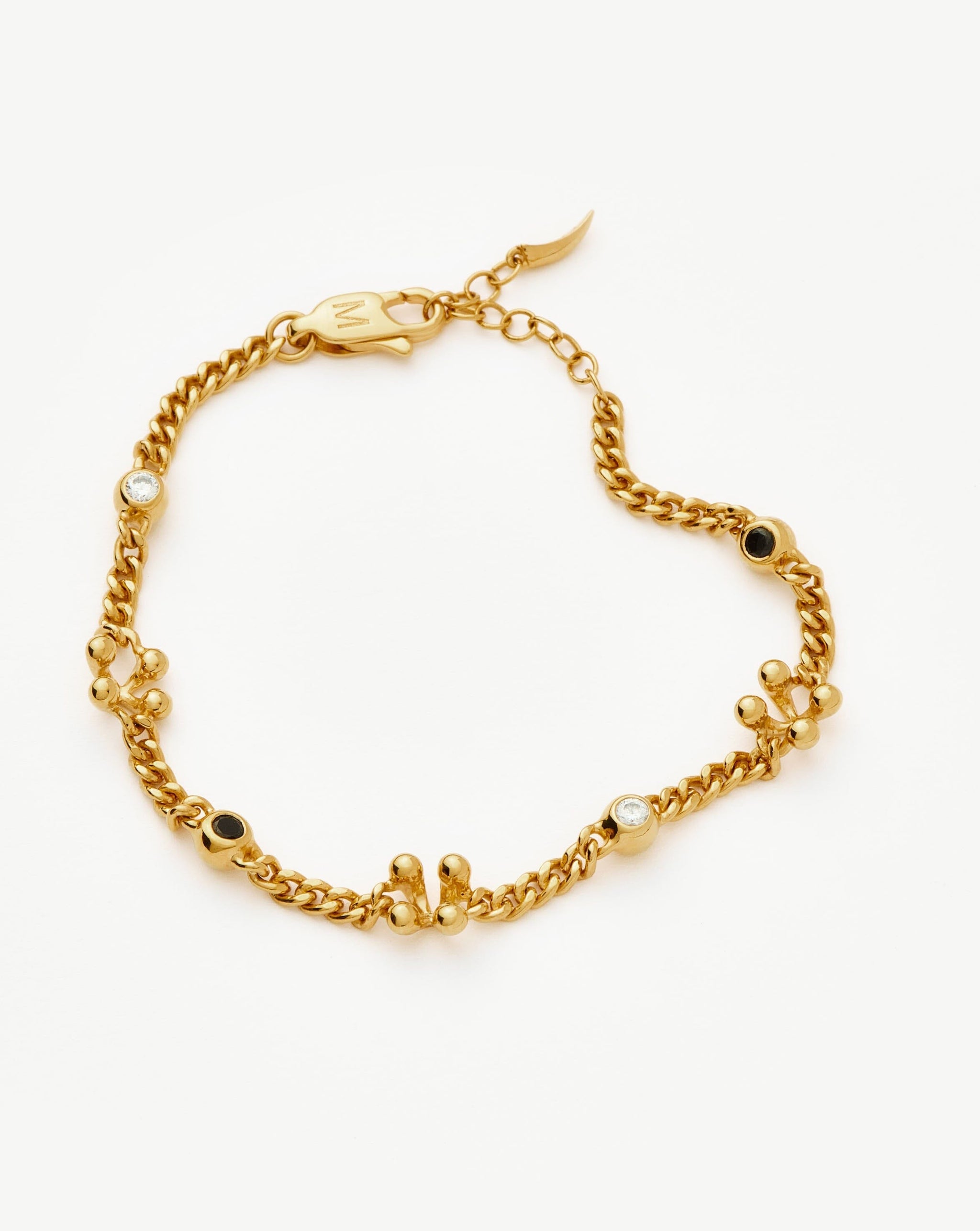 Kinetic Duality Charm Bracelet | 18k Gold Plated Cubic Zirconia Bracelets Missoma 