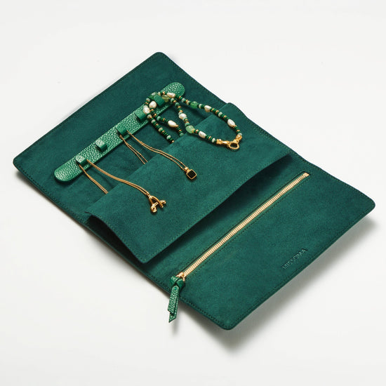 Leather Jewelry Roll | Malachite Green Accessories Missoma 