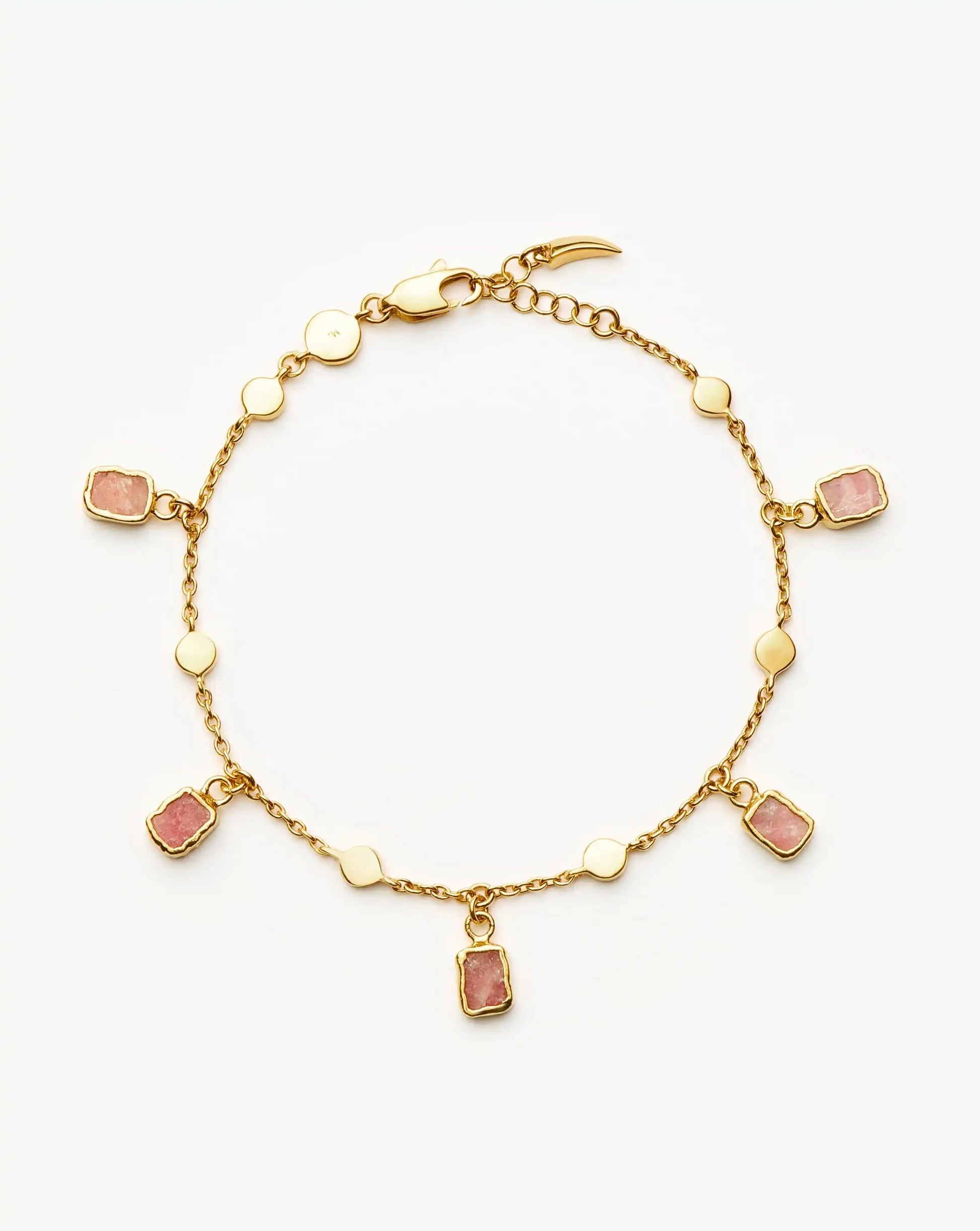 Lena Charm Bracelet | 18ct Gold Plated/Rhodochrosite Bracelets Missoma 