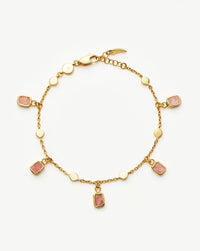 Lena Charm Bracelet | 18ct Gold Plated/Rhodochrosite Bracelets Missoma 
