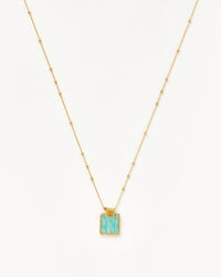 Lena Charm Necklace | 18ct Gold Plated Vermeil/Amazonite Necklaces Missoma 