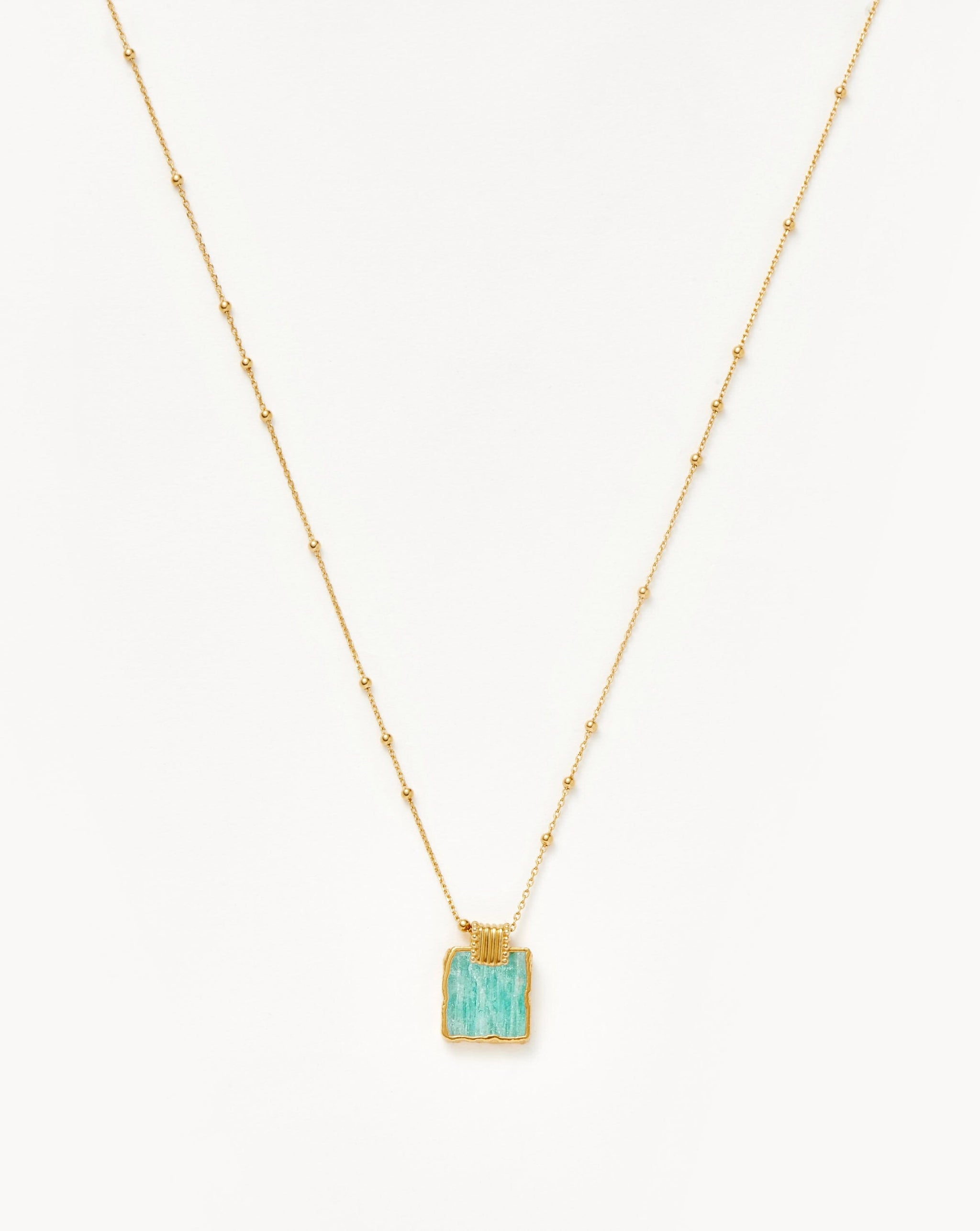 Lena Charm Necklace | 18ct Gold Plated Vermeil/Amazonite Necklaces Missoma 