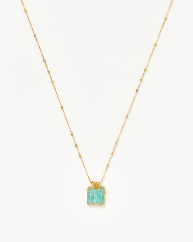 Lena Charm Necklace | 18k Gold Plated/Amazonite