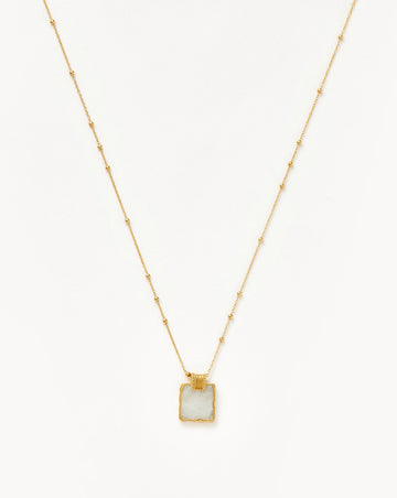 Lena Charm Necklace | 18ct Gold Plated Vermeil/Rainbow Moonstone Necklaces Missoma 