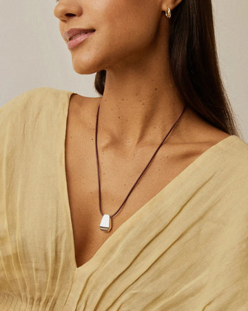 Lucy Williams Arco Cord Necklace | Silver Plated Necklaces Missoma 
