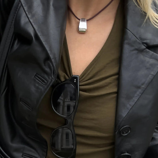 Lucy Williams Arco Cord Necklace | Silver Plated Necklaces Missoma 