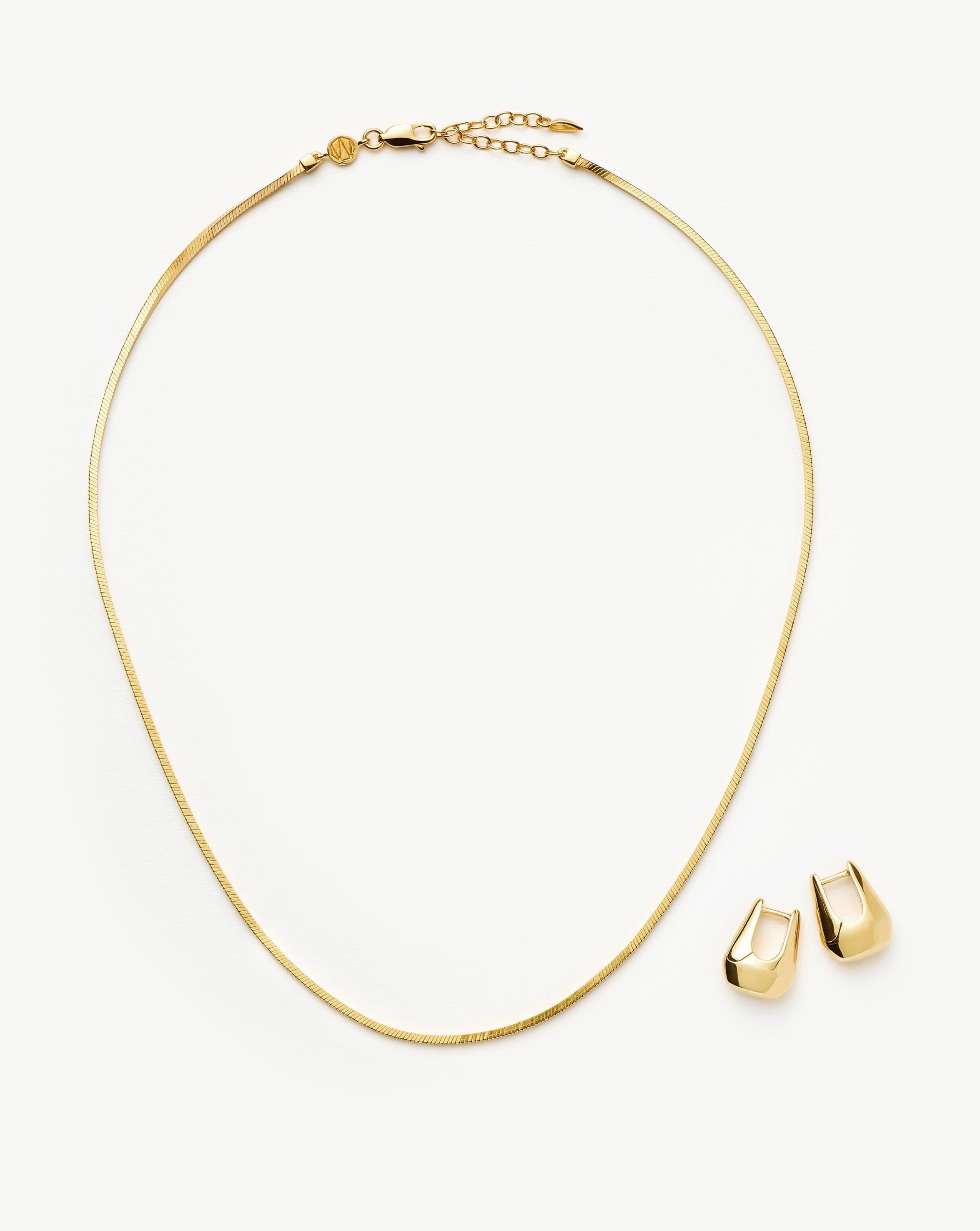 Lucy Williams Arco Earrings & Necklace Set | 18ct Gold Vermeil Layering Sets Missoma 