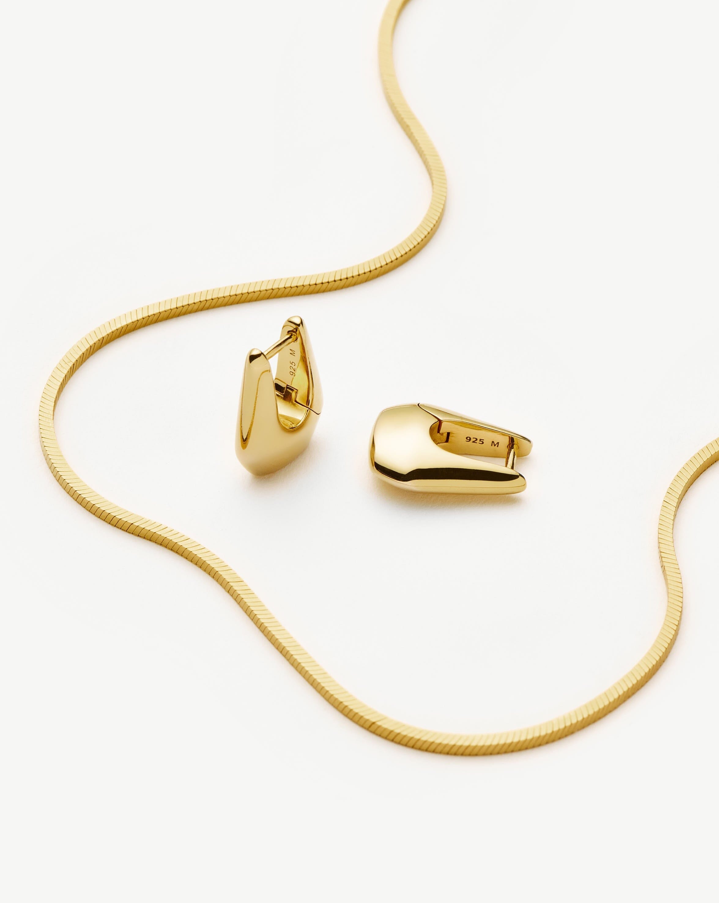 Lucy Williams Arco Earrings & Necklace Set | 18ct Gold Vermeil Layering Sets Missoma 