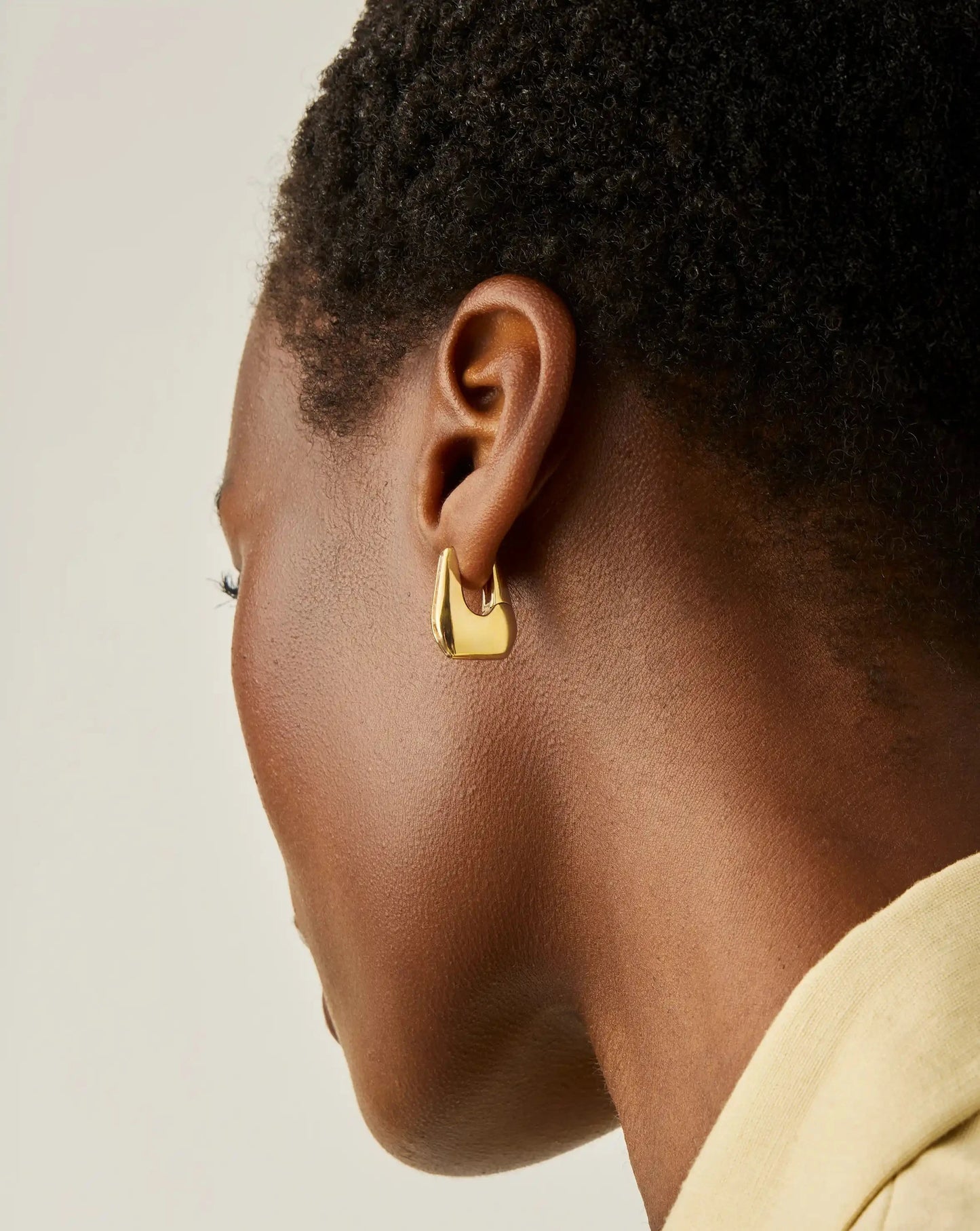 Lucy Williams Arco Pavé Small Hoop Earrings | 18k Gold Plated Earrings Missoma 