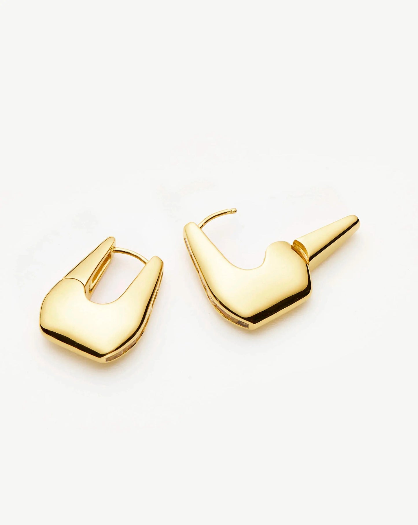 Lucy Williams Arco Pavé Small Hoop Earrings | 18k Gold Plated Earrings Missoma 