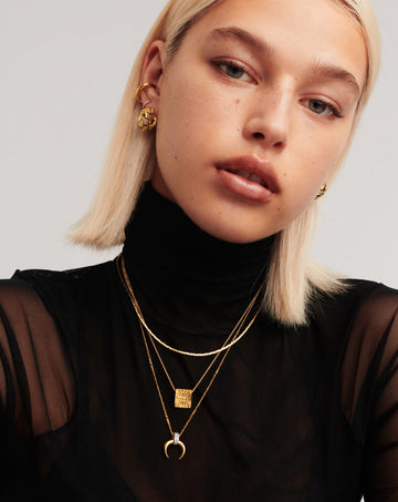 Lucy Williams Byzantine Square Coin Pendant Necklace | 18ct Gold Plated Vermeil Necklaces Missoma 