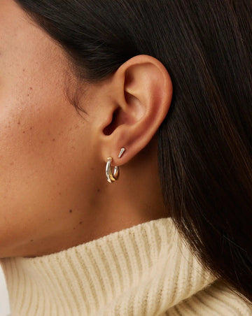 Lucy Williams Entwine Small Hoop Earrings | Mixed Metal
