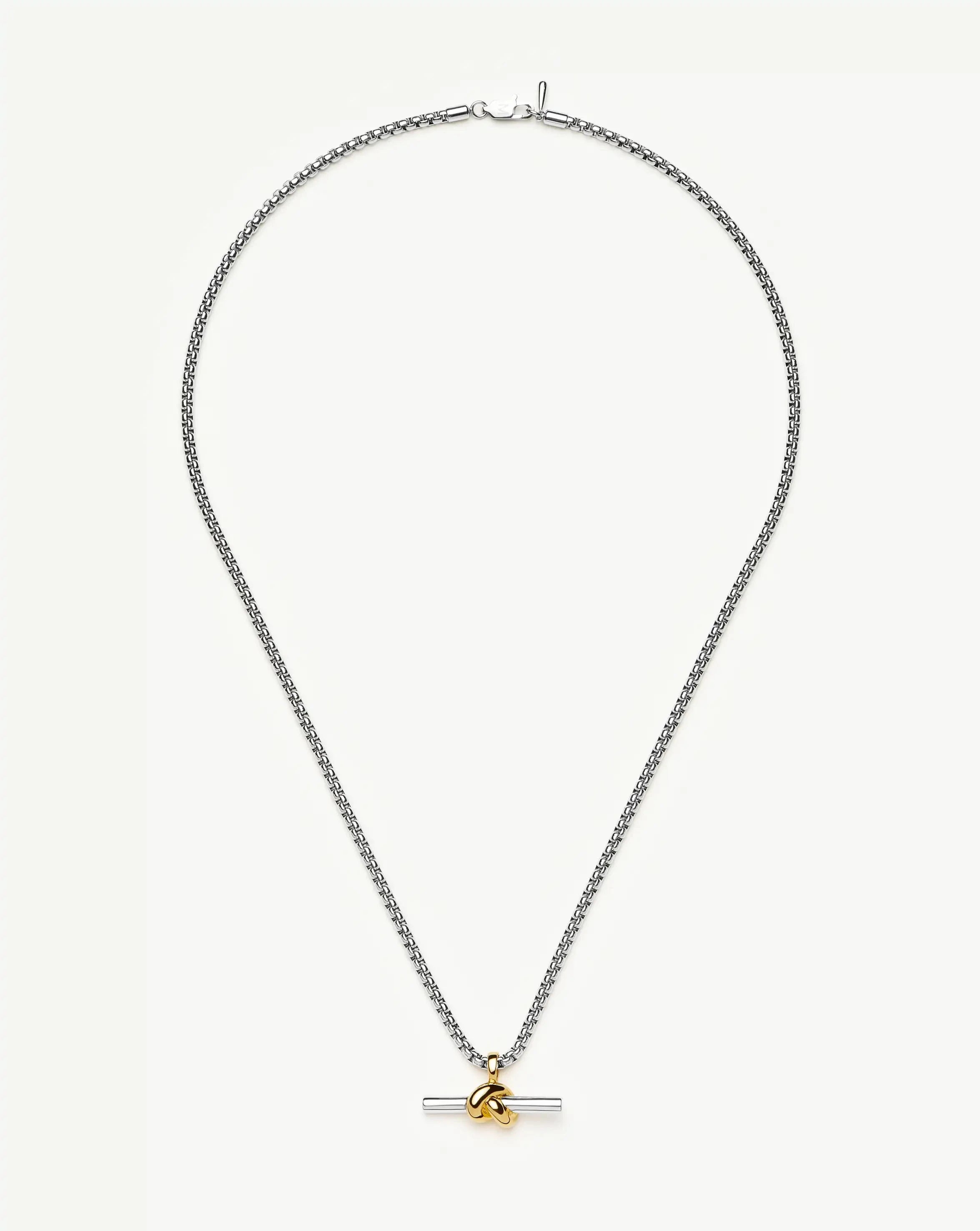 Lucy Williams Chunky Knot T-Bar Necklace | Mixed Metal Necklaces Missoma 