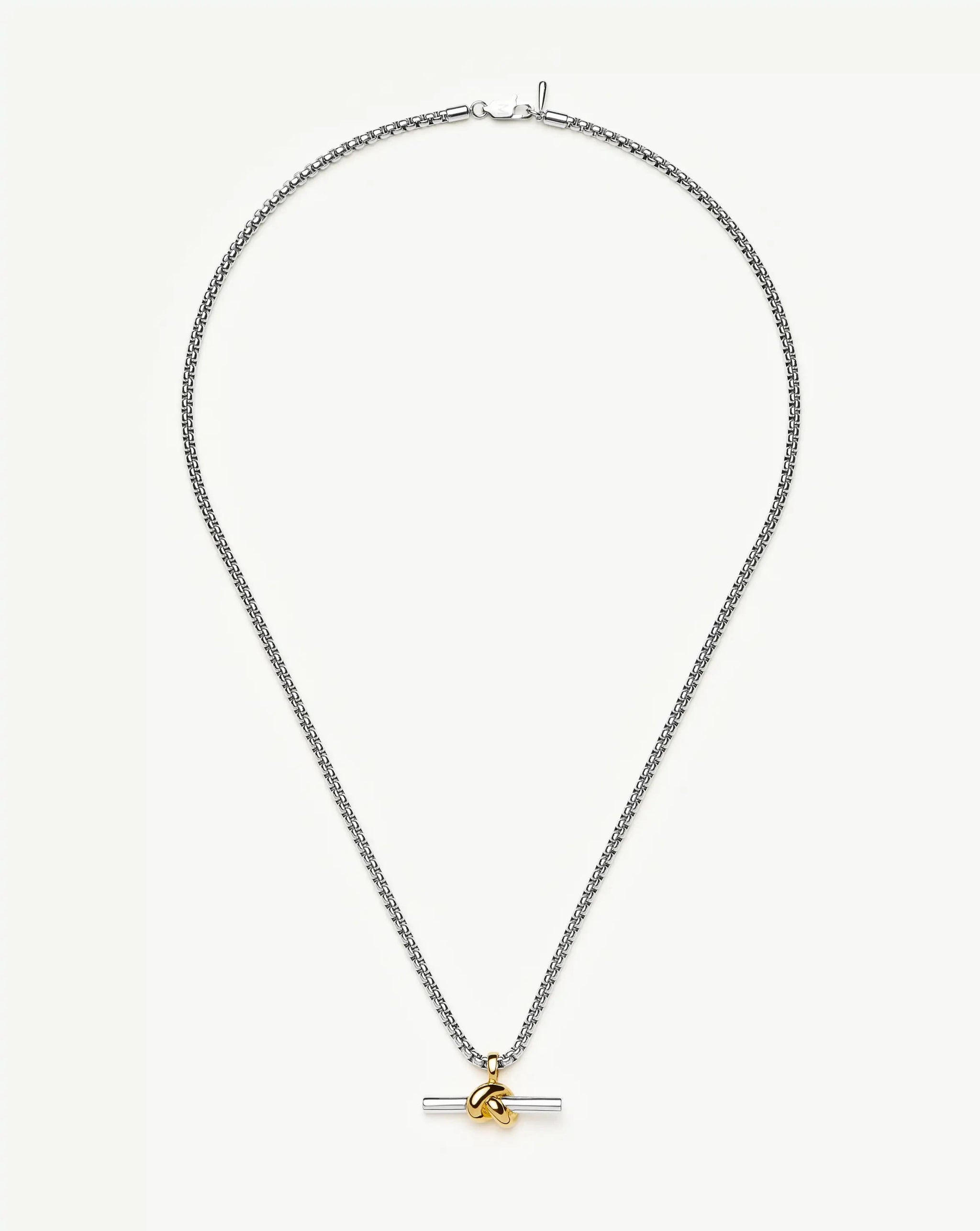 Lucy Williams Chunky Knot T-Bar Necklace | Mixed Metal Necklaces Missoma 