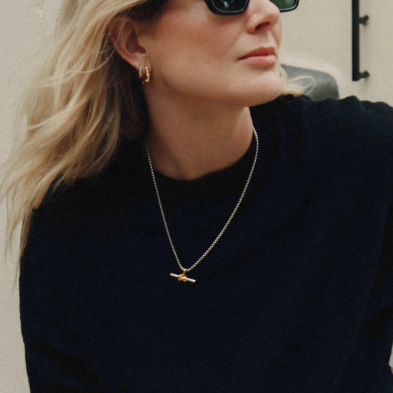 Lucy Williams Chunky Knot T-Bar Necklace | Mixed Metal Necklaces Missoma 