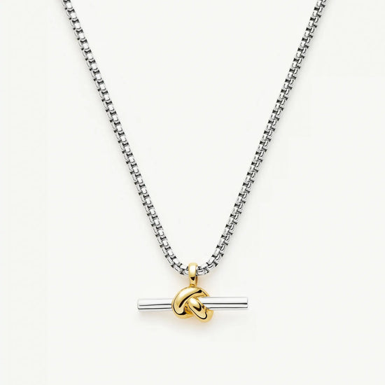 Lucy Williams Chunky Knot T-Bar Necklace | Mixed Metal Necklaces Missoma 