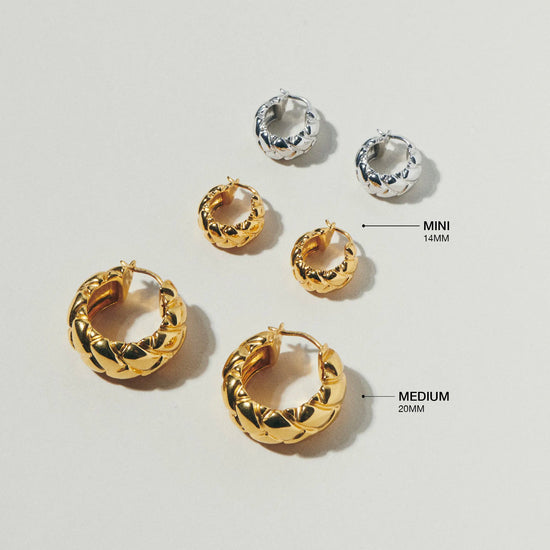 Lucy Williams Chunky Waffle Hoop Earrings Earrings Missoma 