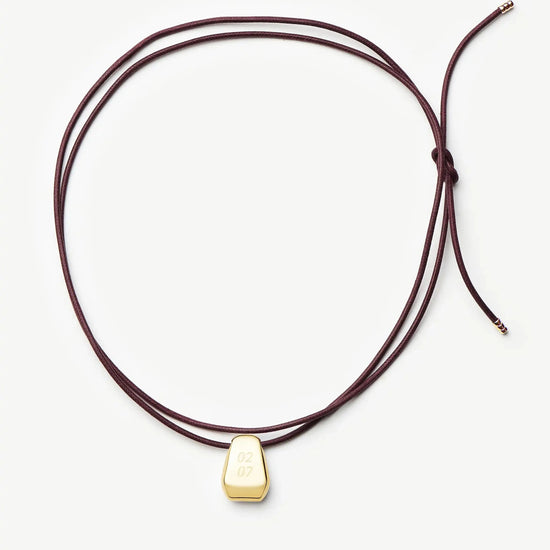 Lucy Williams Engravable Arco Cord Necklace | 18k Gold Plated Necklaces Missoma 