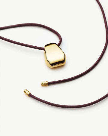 Lucy Williams Engravable Arco Cord Necklace | 18k Gold Plated Necklaces Missoma 