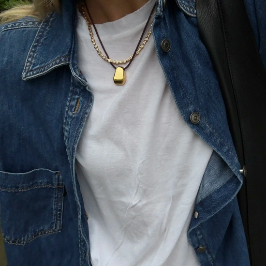 Lucy Williams Engravable Arco Cord Necklace | 18k Gold Plated Necklaces Missoma 