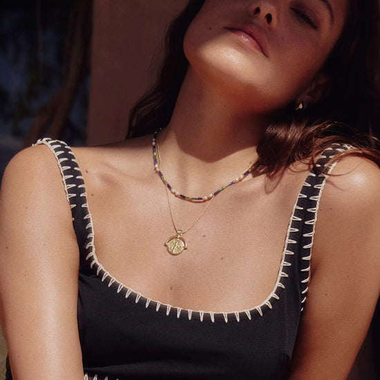 Lucy Williams Engravable Roman Arc Coin Necklace | 18k Gold Plated Necklaces Missoma 