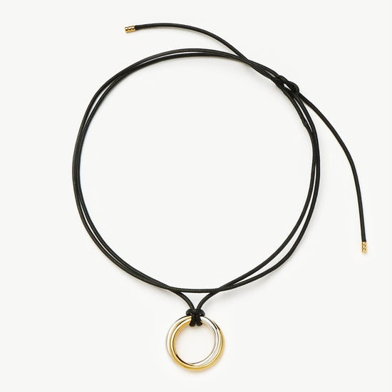 Lucy Williams Entwine Pendant Cord Necklace | Mixed Metal Necklace Missoma 
