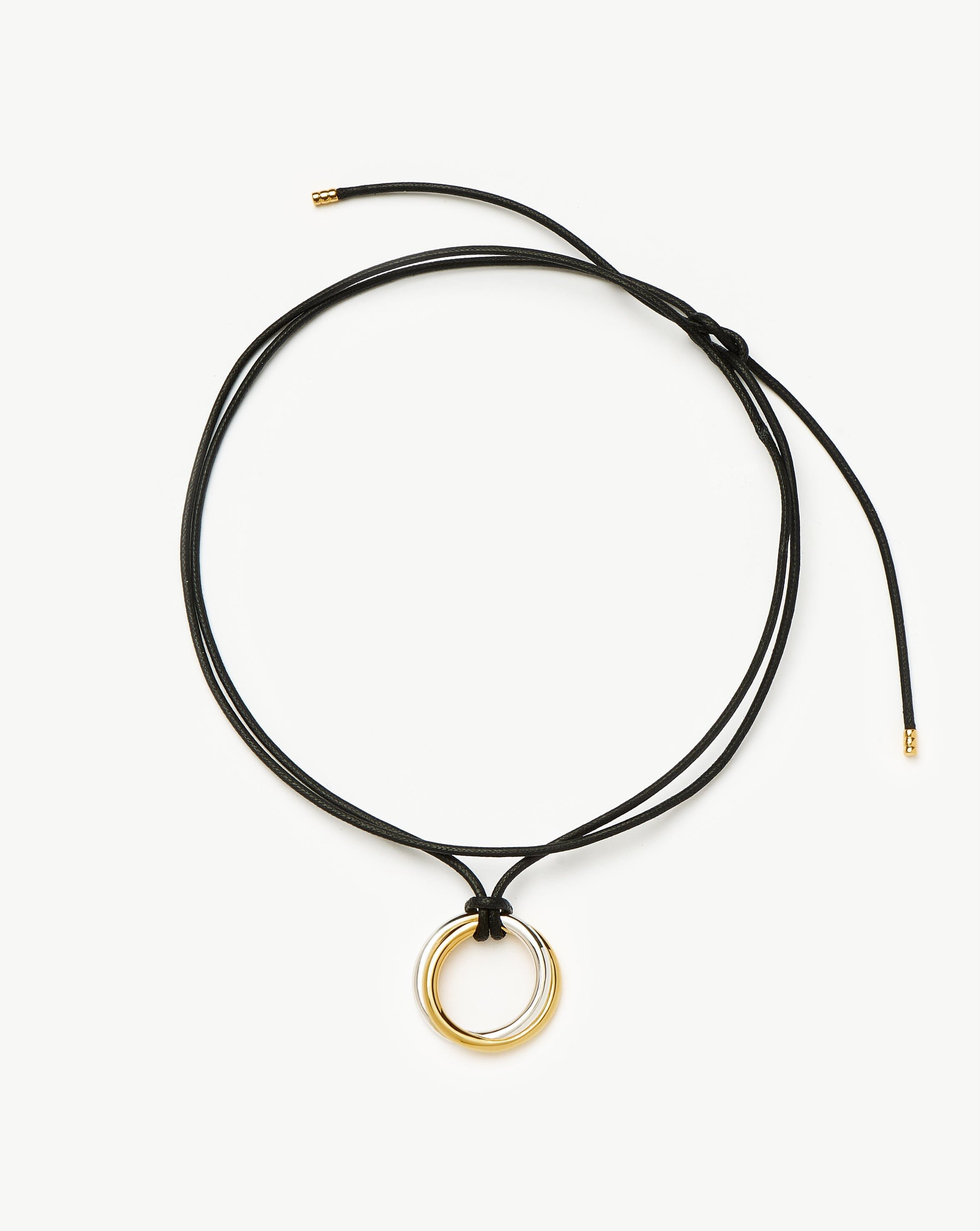 Lucy Williams Entwine Pendant Cord Necklace | Mixed Metal Necklace Missoma 